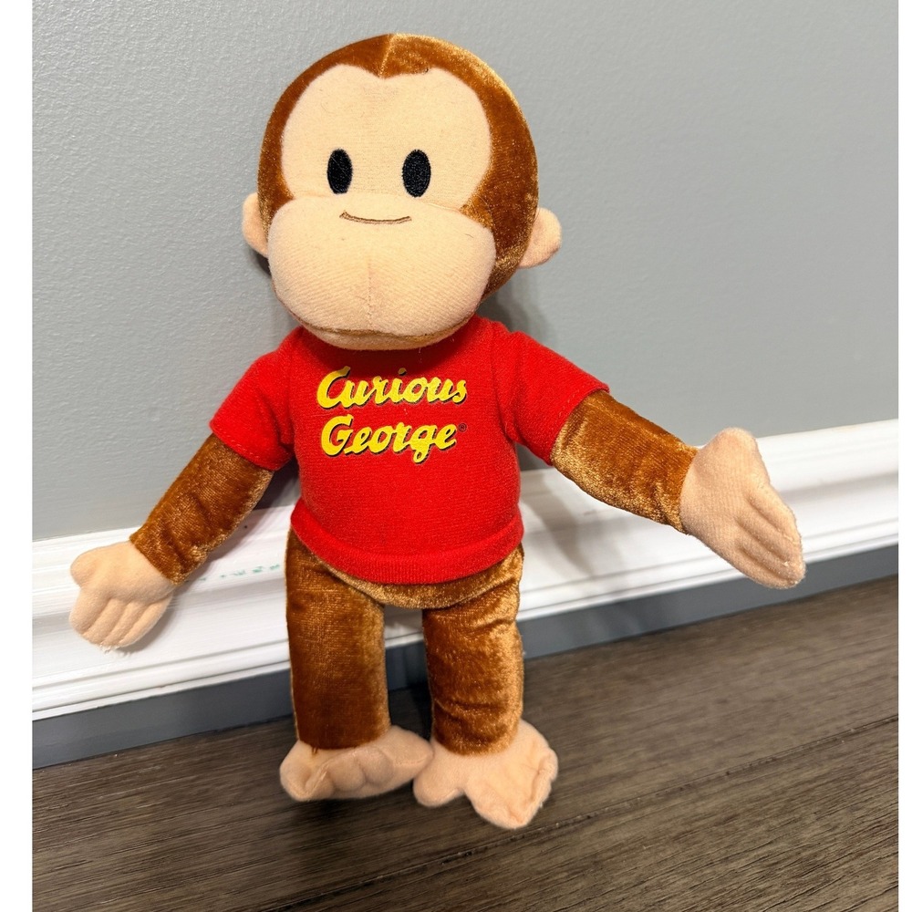 Curious George Plush Monkey Stuffed Animal Red‎ Shirt  Classic Toy Collectible